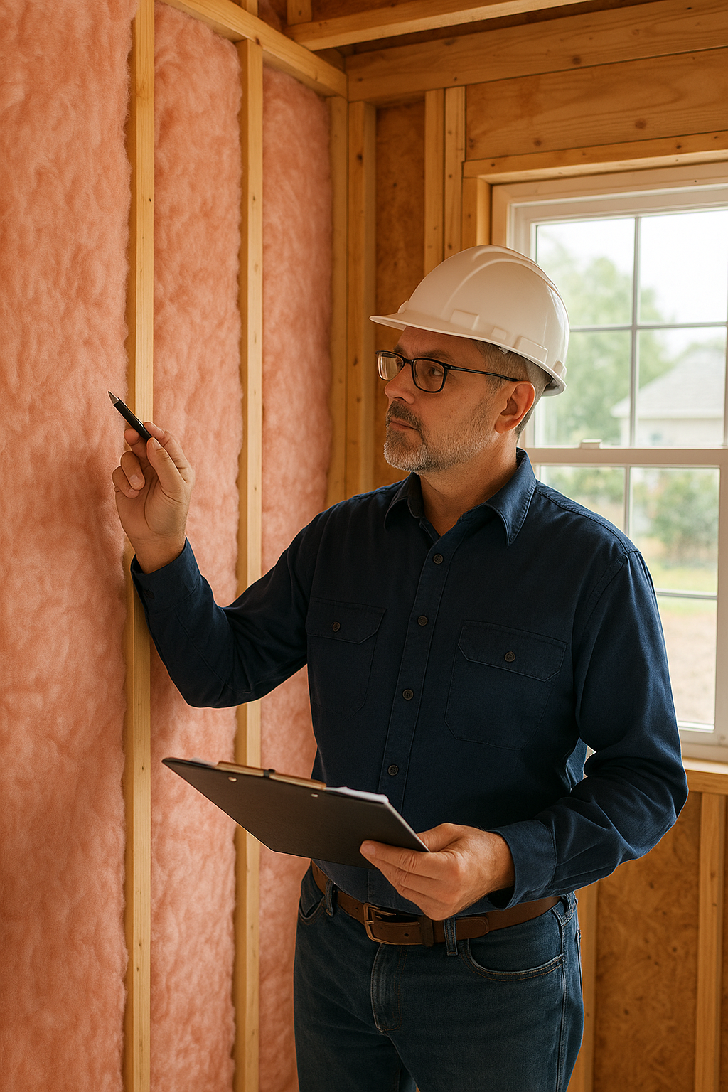 Quality inspection on home insulation from Barrier South.